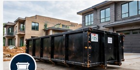 Illustrative dumpster rentals scene