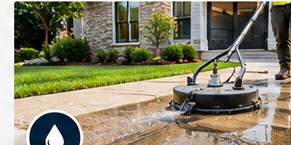 Illustrative pressure washing scene